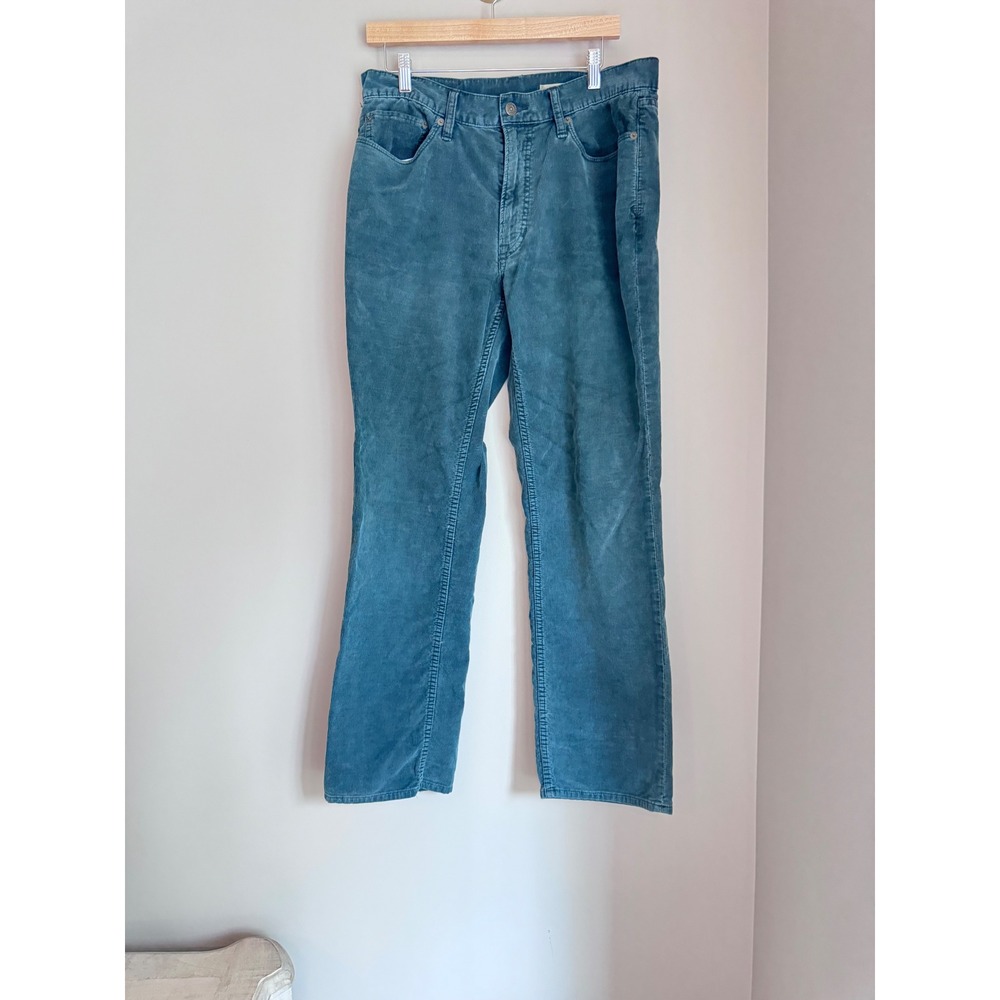 Polo Ralph Lauren Vintage Y2K Corduroy Pants Mens 34x30 Teal Green Straight Leg
